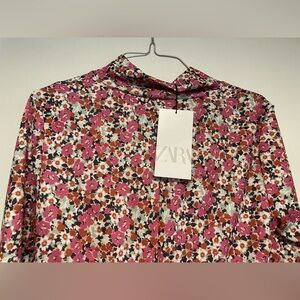 Brand New Zara Floral long Dress Great for Sunmer Size Large